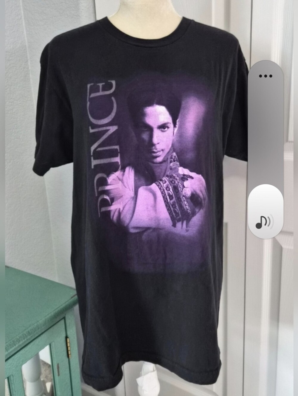 Prince Purple Rain Graphic Band T-Shirt Black Concert Music Tee Size Large